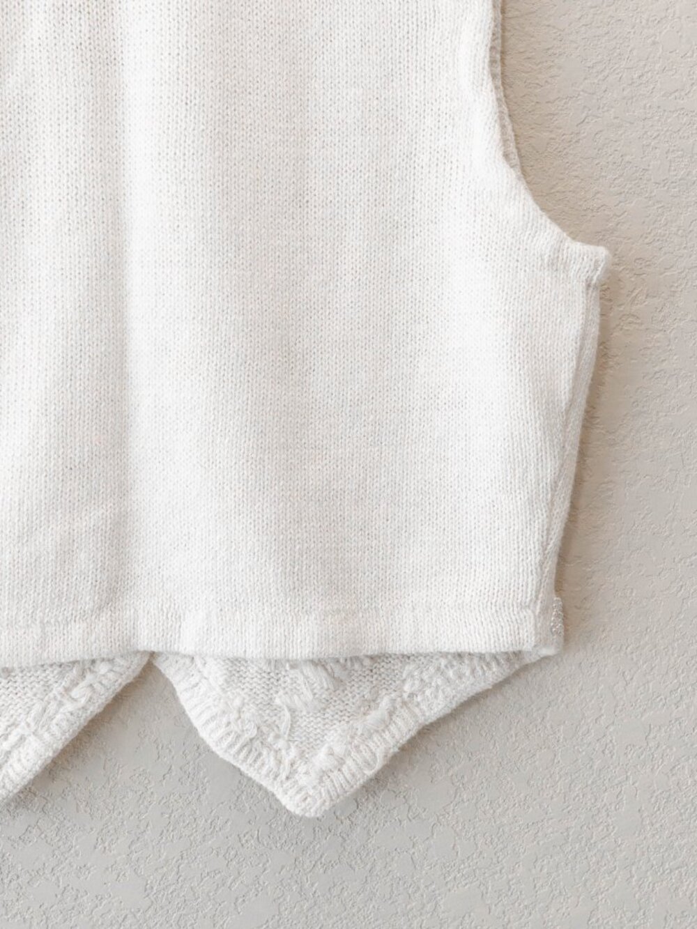 Vintage Worthington Beaded Vest L White Embroidered 90s Y2K Boho Cottagecore - Picture 11 of 11